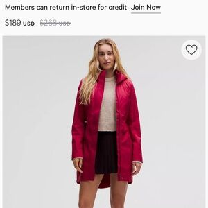 Lululemon Athletica Rain Rebel Jacket